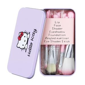 Hello Kitty Makeup Brushes in Lavender Tin